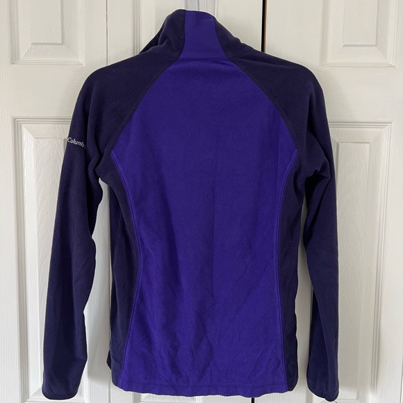 Columbia Purple Fleece Quarter Zip pullover - Picture 2 of 2